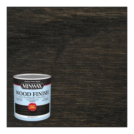 Minwax Minwax Wood Finish Water-Based Semi-Transparent True Black Water-Based Acrylic Emulsion Wood Finish 108500000